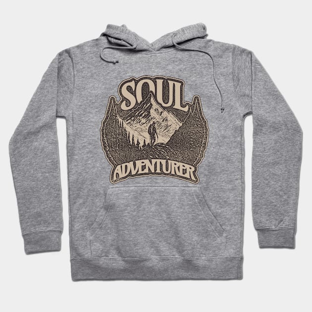 Vintage Retro Soul Adventurer Hoodie by metamorfatic